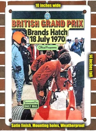 

Металлический знак-1970 Британский Grand Prix - 10x14 дюймов