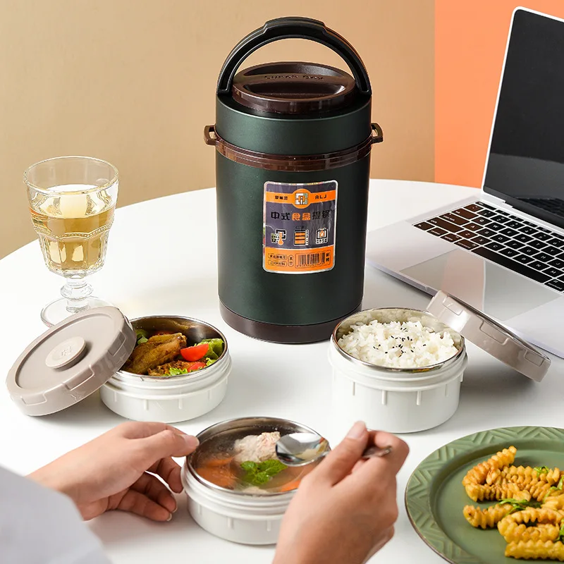 Japanese Thermos Lunch Box Multilayer Stainless Steel Lunch Box