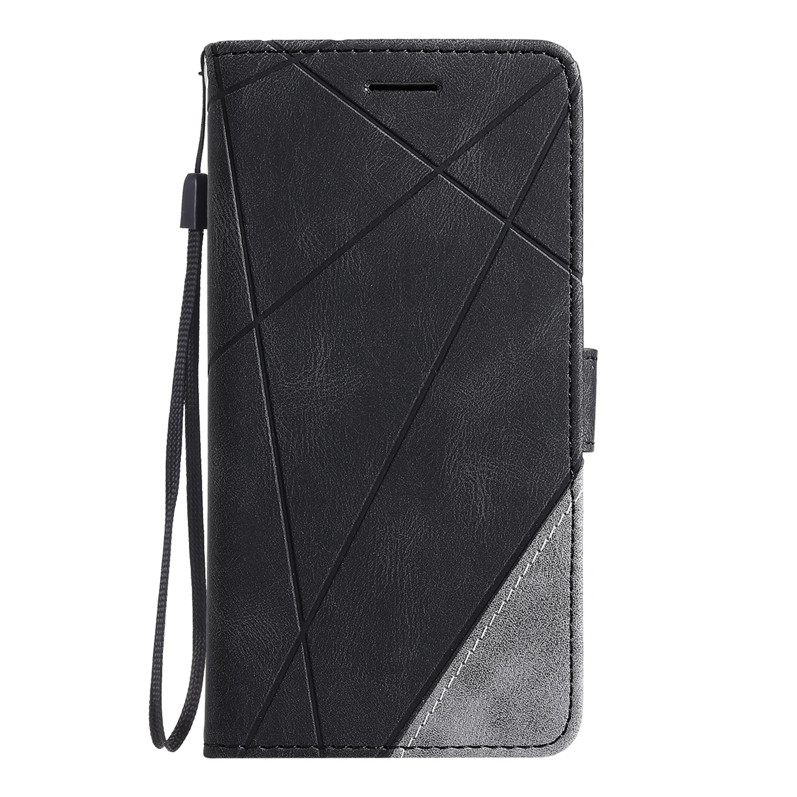 Leather Flip Case with Card Slot and Magnetic Closure - Wallet Etui