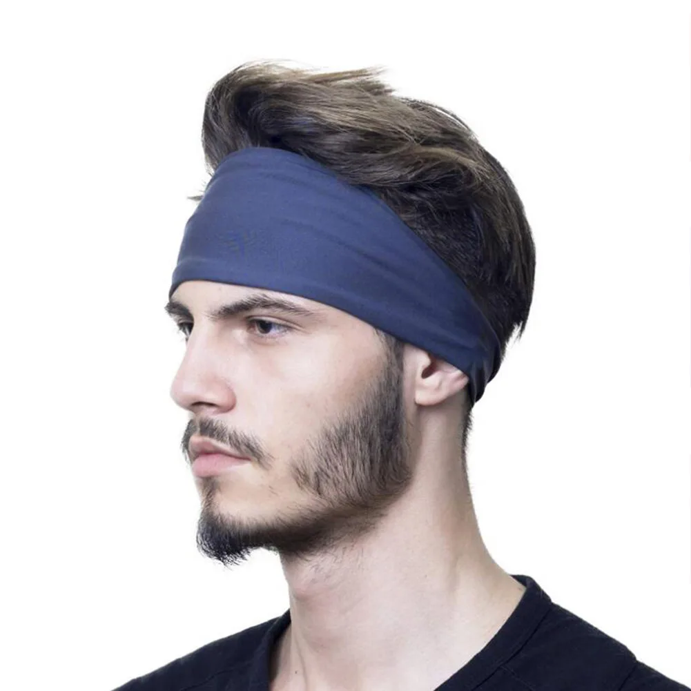 Men Women Sports Headband Elastic Fitness Sweatband Running Quick-Drying Headband Yoga for Jog Basketball Running