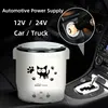 1.0L Mini Rice Cooker,Electric Multicooker Electric Pot,Car Mounted Household 12V 24V 220V EU 4