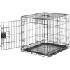 Foldable Metal Wire Dog Crate with Tray Single Door 24 x 18  20 Inches 1