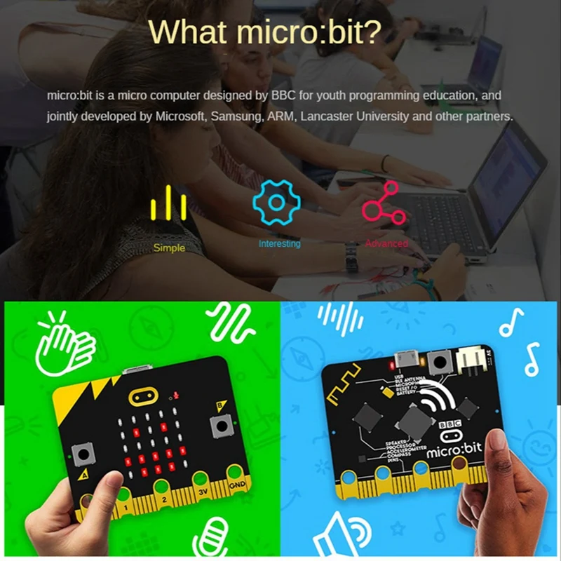 Bbc Microbit V2.0 , ʵ  ߵ б ̽ ׷ α׷ Թ