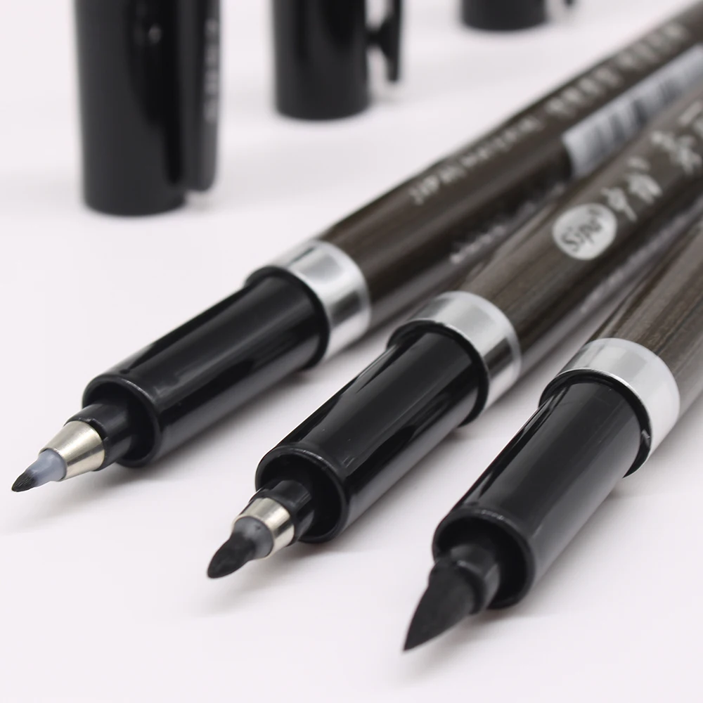 Brush Calligraphy Pen Chinese Word Learning Art Drawing Mark Sign Pen Stationery School Supplies calligraphy brush pens