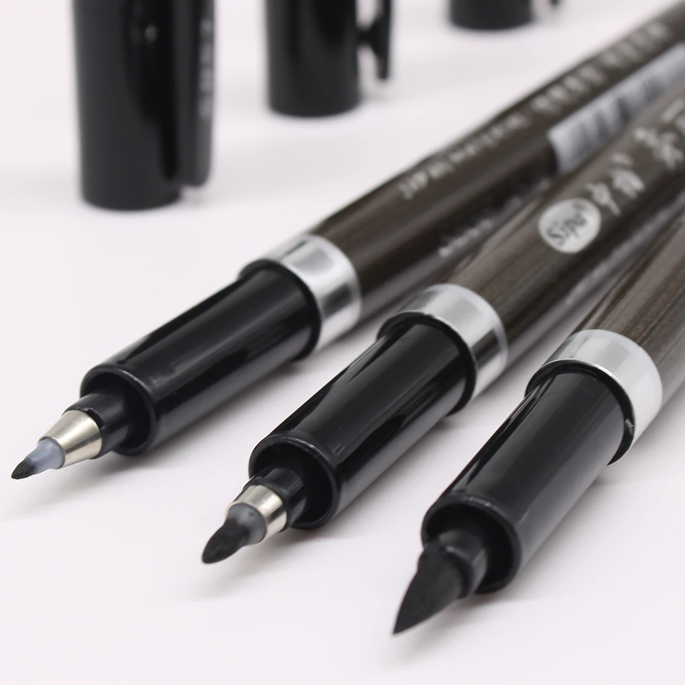 SIPA 3PCS Chinese Japanese Water Ink Painting Writing Soft Brush  Calligraphy Pen Art Office School - AliExpress
