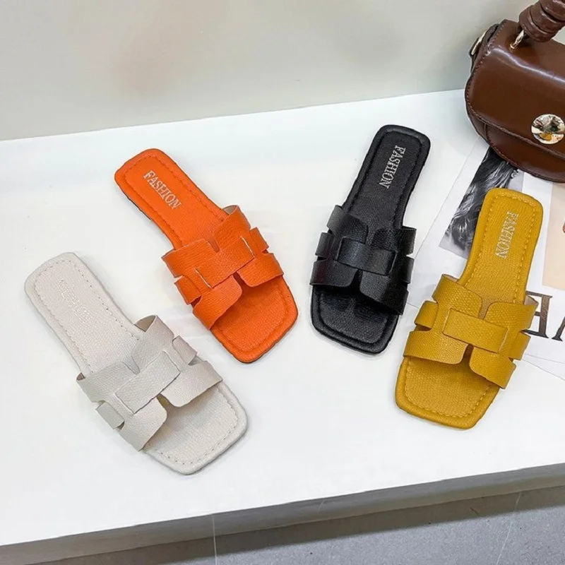 Summer Slipper Women Shoes Ladies High Quality Slides Sandals Womens Shoes New Fashion Design Beach Flat Shoes Female Slippers