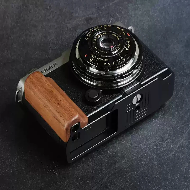 Roadfisher 카메라 우드 핸드 그립 핸들 알루미늄 합금 베이스 홀더 파나소닉 S9용 L 모양 퀵 릴리스 보드