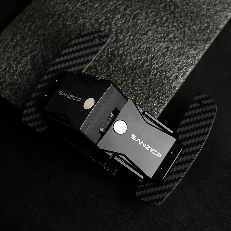 Gear Shift Knob Magnetic Shift Paddle 15-21 Ford Mustang Magnetic Real Carbon Fiber Car Steering Wheel Shift Paddle Extension