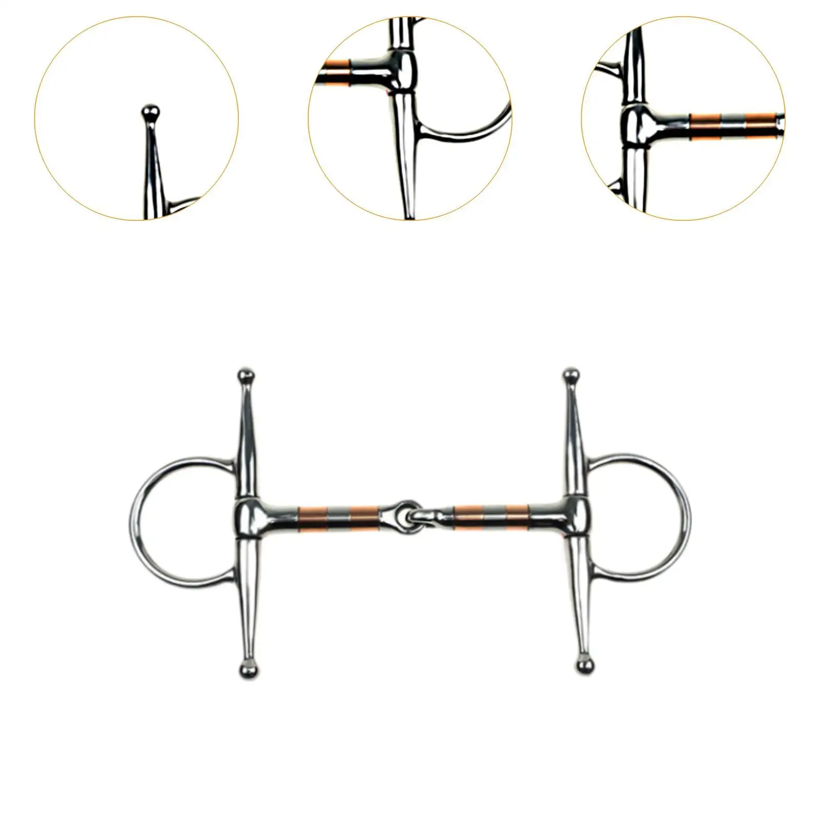 Horse Bit Stallion Training Bit Sturdy H Shape Horse Chewing Training Bit Horse Snaffle Horse Riding Snaffle for Equestrian 5