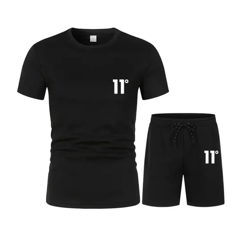 

Waffle Men's Summer Short Sleeve And Shorts Two Piece Sets Sports Casual Tracksuit Men Comfortable Cool Shorts Oversized Set