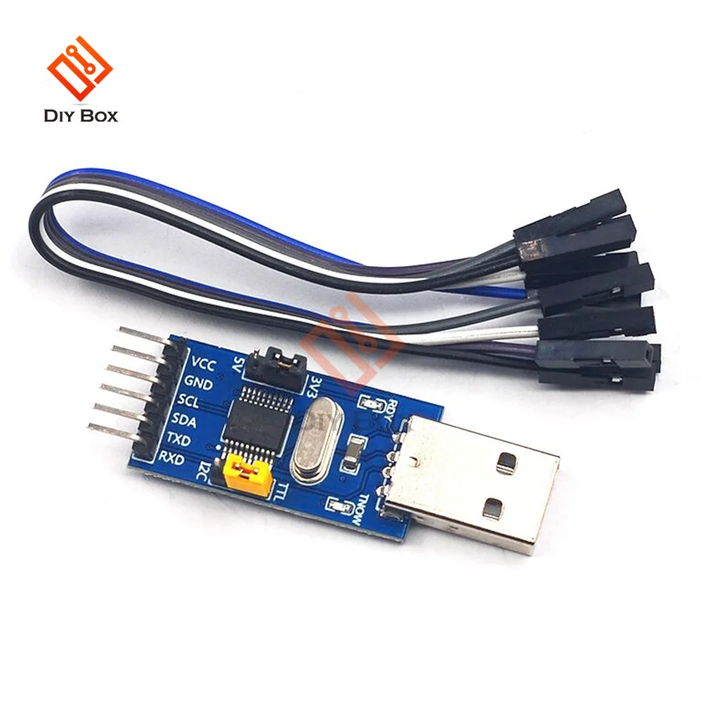 

CH341T 2 in 1 Module 3.3V 5V USB To I2C IIC UART USB to TTL Microcontroller Single-chip Serial Port Downloader