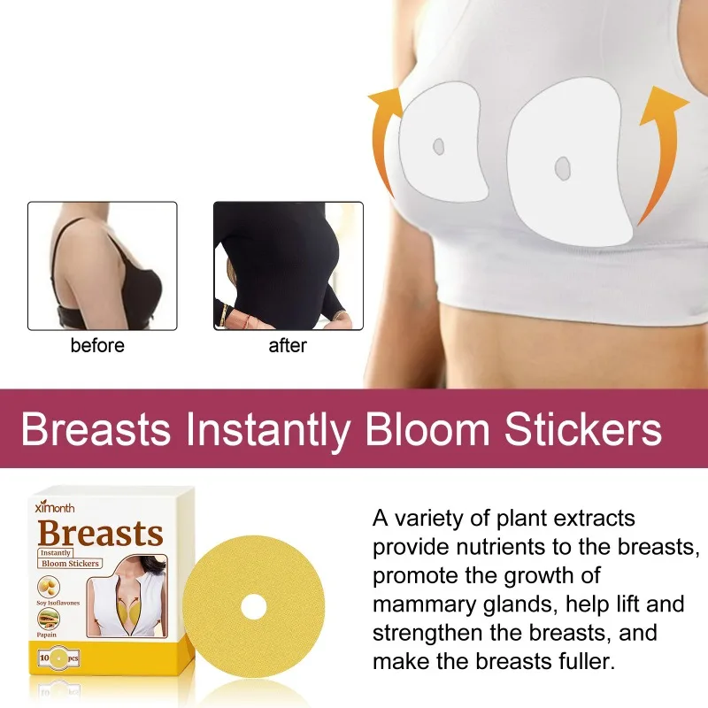 Breasts Instantly Bloom Stickers Plant Ingredients Breast Lifting Firming Bust Enlargement Breathable Invisible Patch Sexy Care