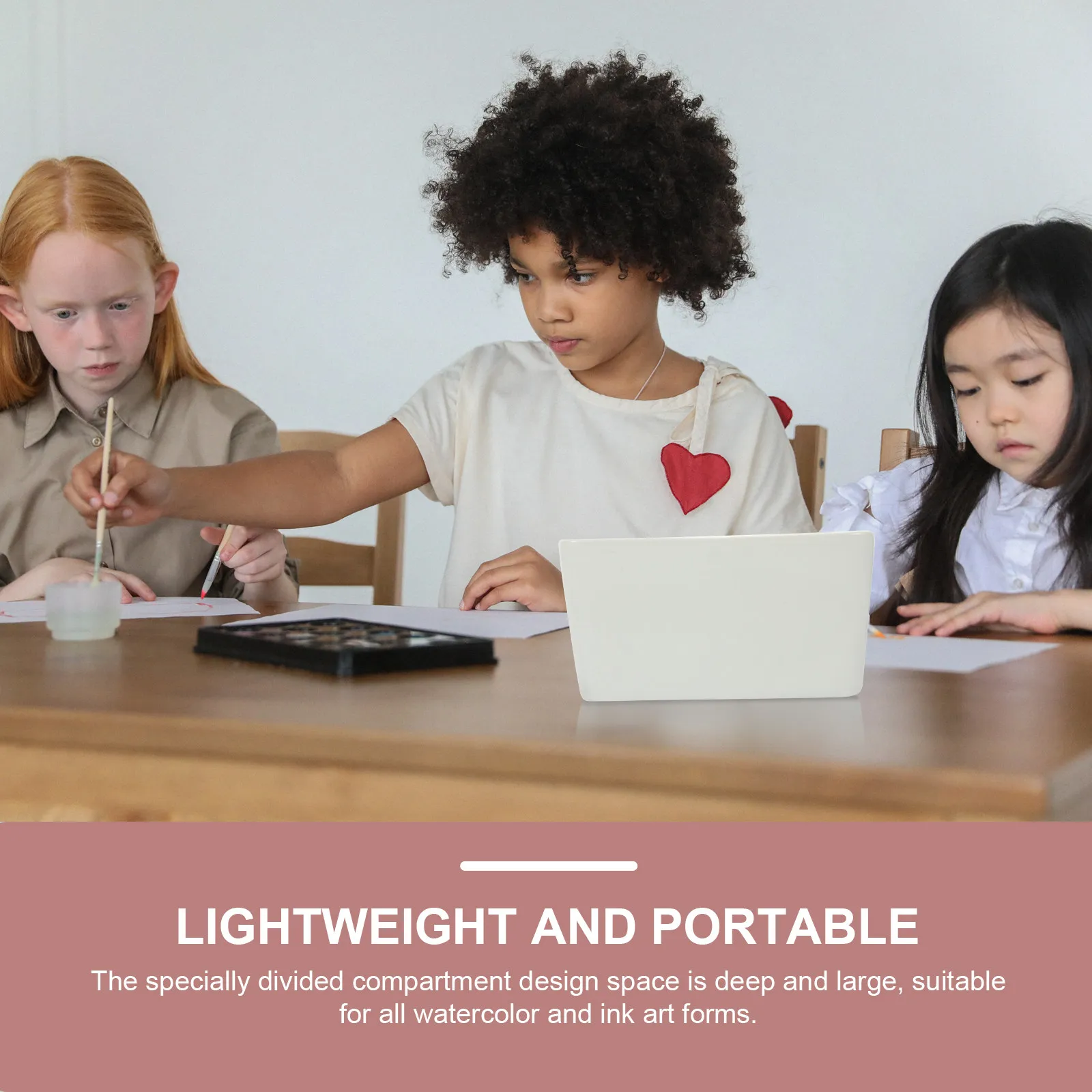 대용량 서예 잉크 접시 세라믹 튼튼한 잉크통 경량 휴대용 펜 세척 용기 그림 그리기용