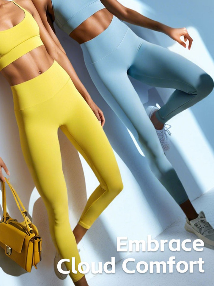 Summer Sale High-Waist Yoga Pants - 4-Way Stretch Quick-Dry Leggings for Running Cycling Gym Workout