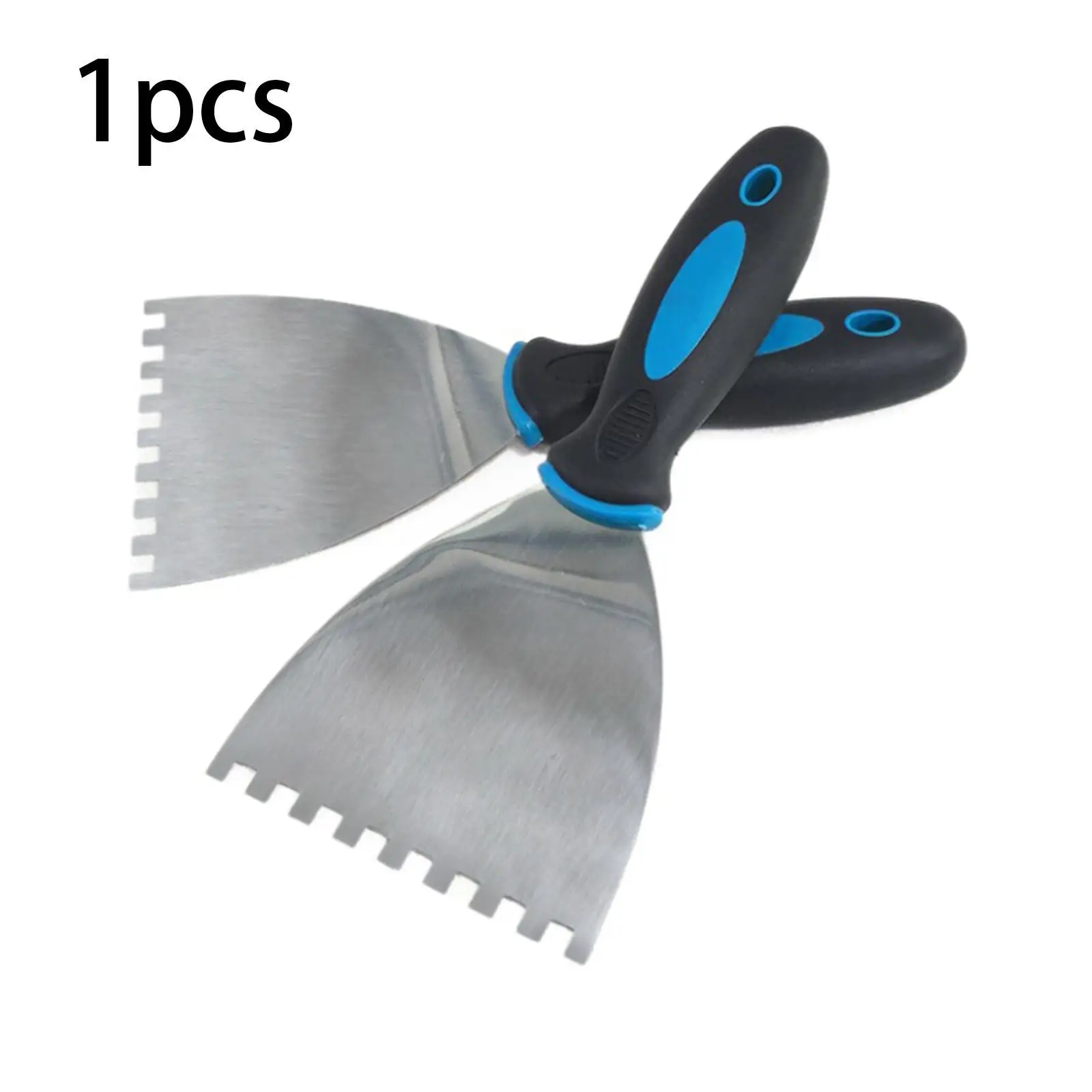 Notch Trowel, Plastering Trowel Tiling Tool, Stainless Steel Tiling Trowel with Grip Handle