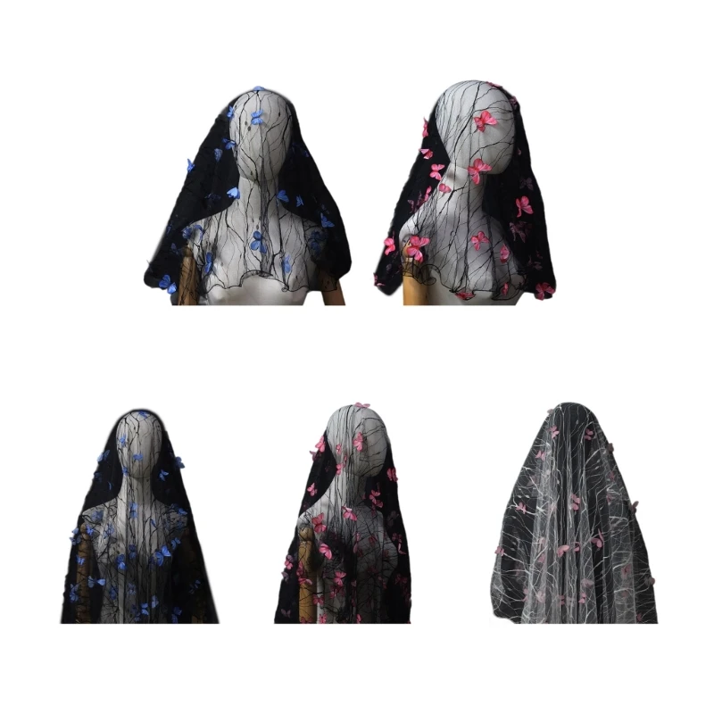 

Фата невесты с красочной бабочкой, подарок для невесты, прозрачные волосы невесты на свадьбу M6CD