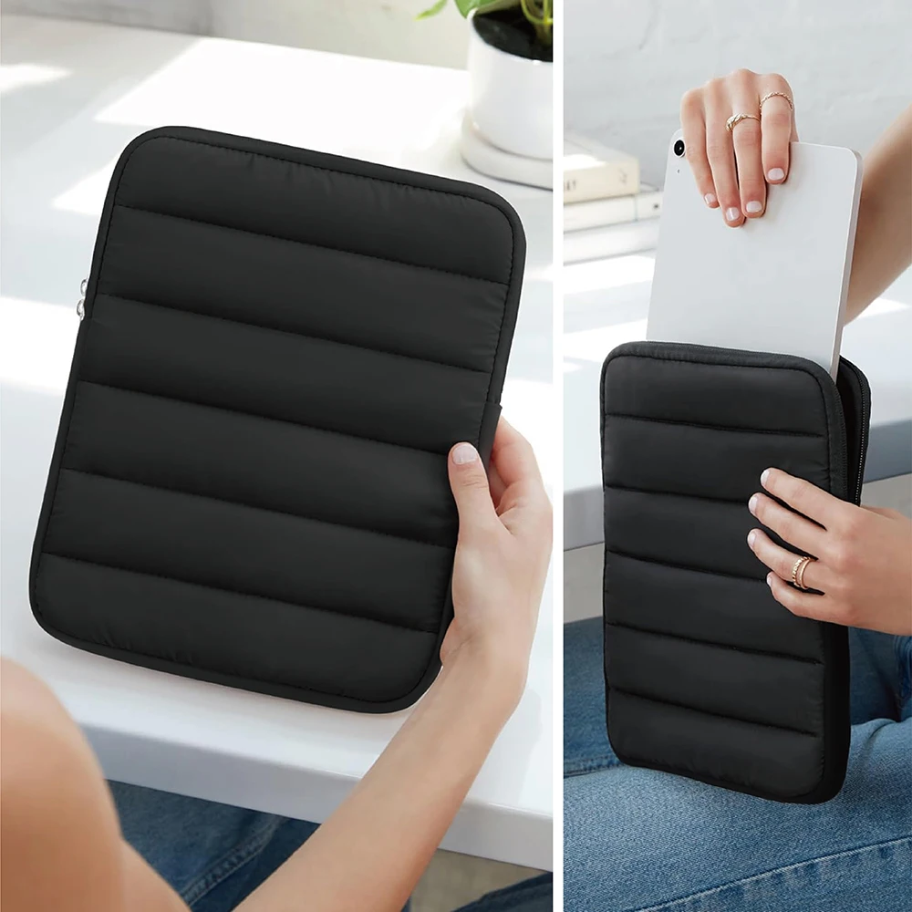 11-Inch Puffy Quilted Tablet Sleeve Case - Soft Protective Cover
