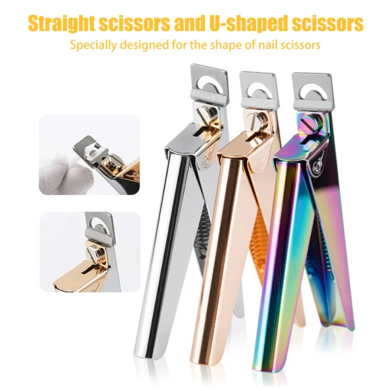 Nail Art Clipper French U Shaped Nail Clippers False Tips Edge Cutters Sharp And Durable