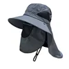 Summer Sun Hats UV Protection Outdoor Hunting Fishing Cap for Men Women Hiking Camping Visor Bucket Hat Neck Flap Fisherman Hat 4