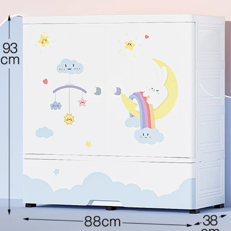 Cute Shelf Wardrobes Closet Kids Bedroom Baby Storage Organizer Hangers Dressers Meuble De Rangement Modern Furniture CY50CW