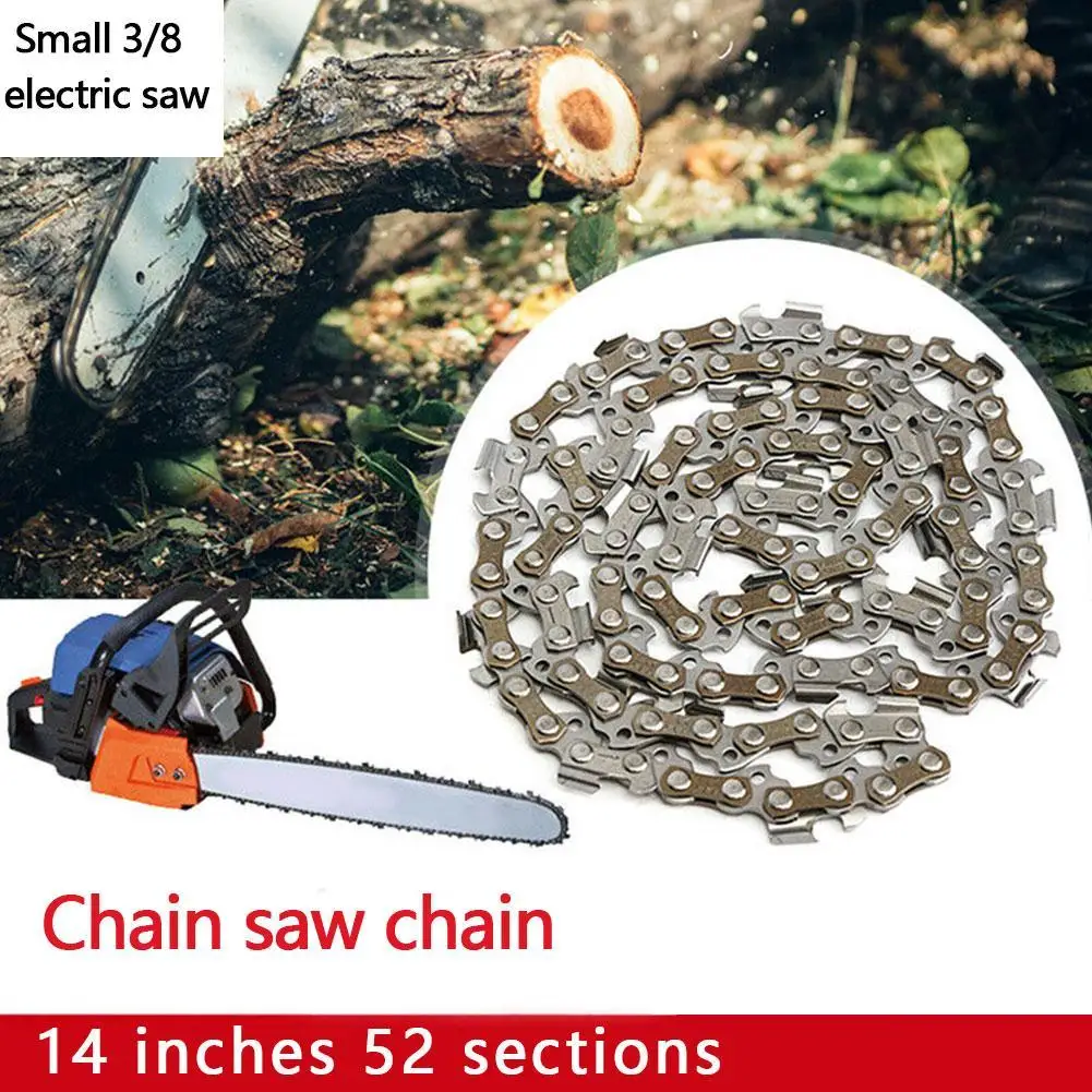 14 Inch Metal Chain Saw 52 Drive Link 3/8 Chain Link Chainsaw Inch Household Feller Pliers Wood Cutting Chainsaw Accessories