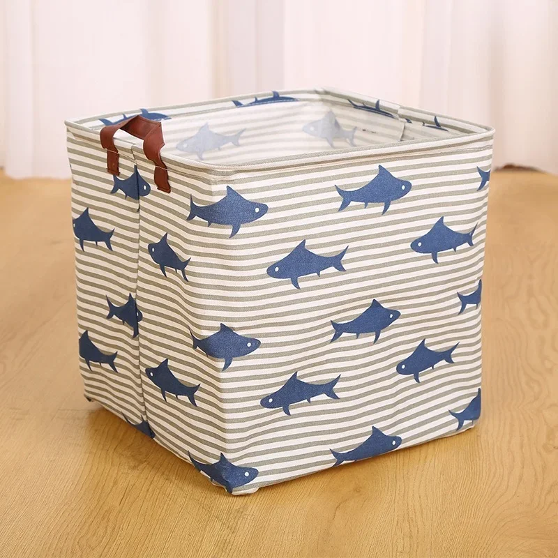 Cube Folding Fabric Storage Basket Closet Organizador Clothes Storage Boxes Home Office Shelf Organizers for Kids Toys Organizer 6