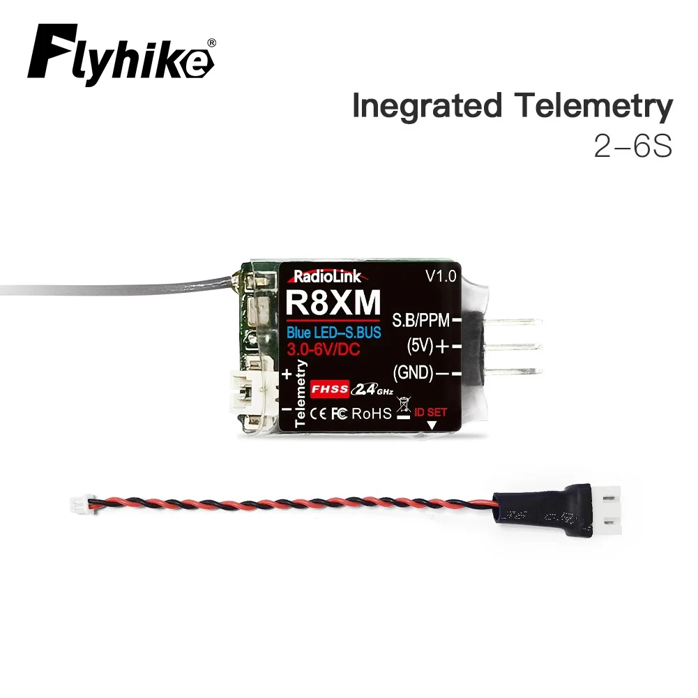 Récepteur Radiolink R8XM 8 canaux 2.4GHz SBUS/PPM télémétrie pour RC