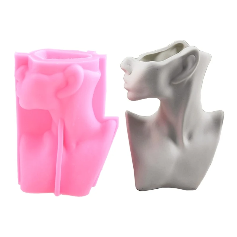 

Half-body Human Body Vase Silicone Pot Mold Succulent Flowerpot Clay Cement Plaster Mold DIY Home Garden Flower Pot Mold F1CC