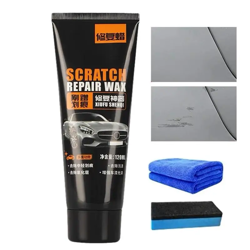 120ml Car Scratch Remover Wax High-Gloss Shine Wax Auto Polish Paint Restorer Car Cleaning Supplies for Vehicle Motorcycle