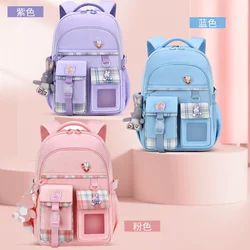 New Lightweight Backpacks Primary School Girls in Grades Children's Large Capacity Spine Protection Waterproof Fashionable Trend