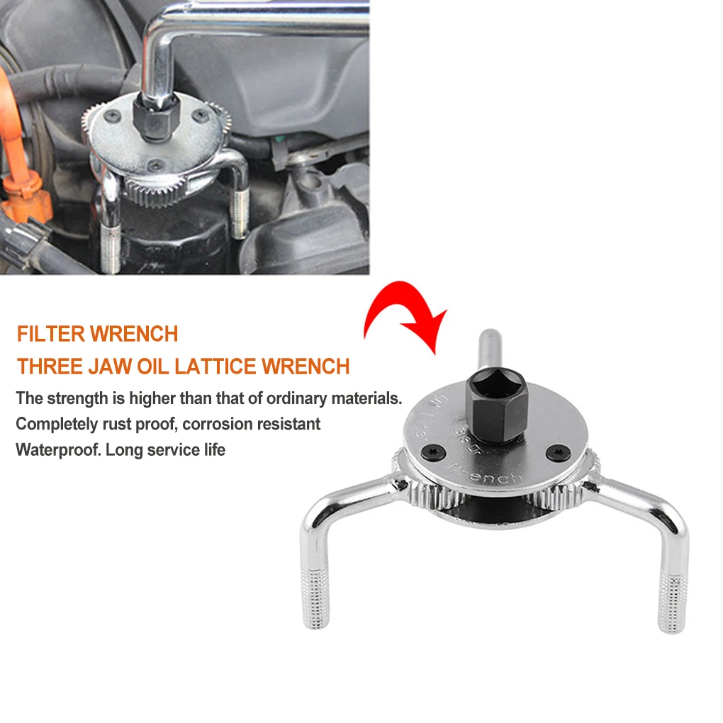 

Oil Filter Wrench Set Three-jaw Carbon Steel Universal Adjustable Special Antirust Proofing Industrial Wrenches