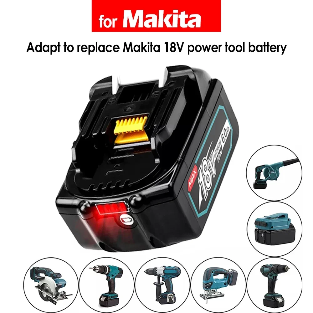 

Замена аккумулятора Makita 18 в, внешний аккумулятор Makita 6 Ач 8 Ач для аккумуляторной дрели BL1890 BL1860 BL1850 BL1840 BL1830