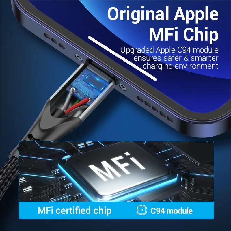 Vention USB-C to Lightning Fast Charging Cable, 27W 3A PD