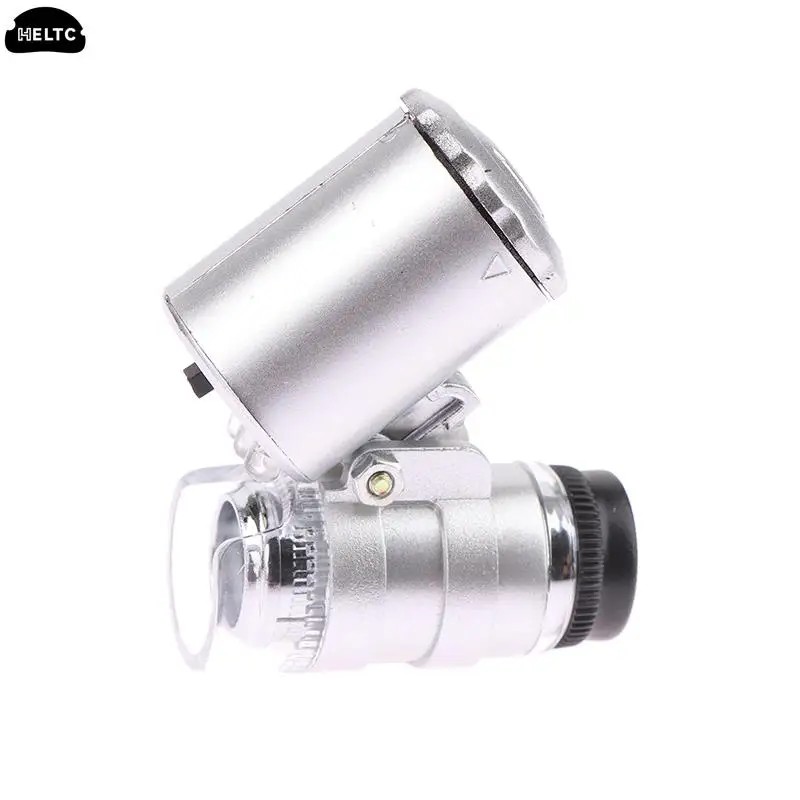 60X Illuminated Microscope Portable Handheld Jeweler Magnifier With LED Light Mini Pocket Magnifying Glass For Home And Office 5