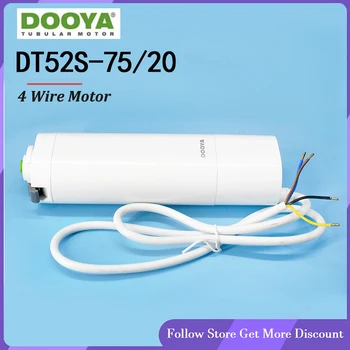 Dooya DT52S 75W Electric Curtain Motor,Smart Home Motorized 4 Wire Strong Motor,Work with Fibaro Controllers and Fibaro Network