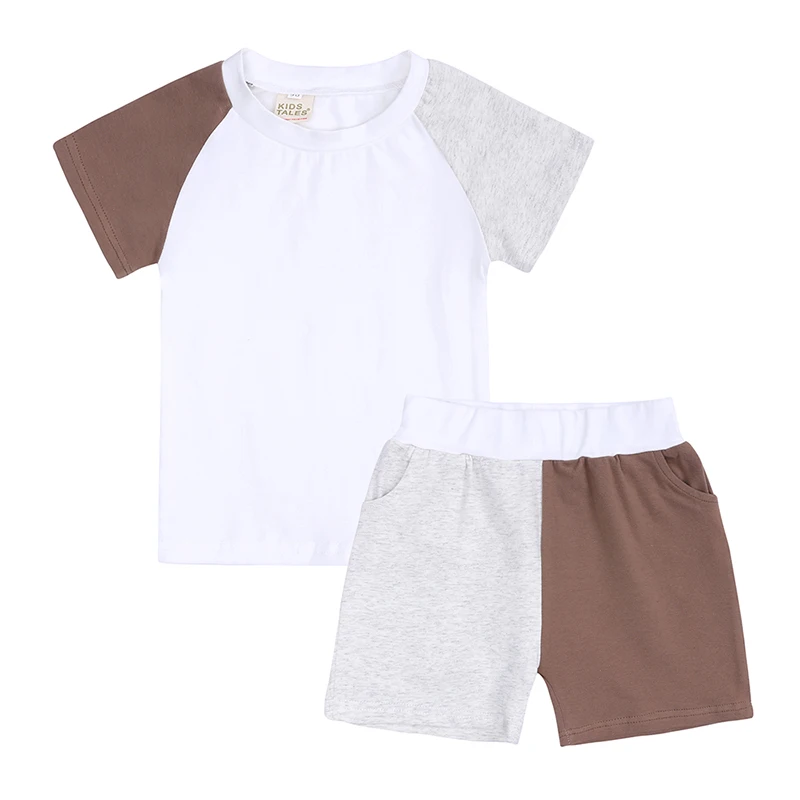 Little Kids Boys Girls Summer Cotton Clothes Set Toddler Classic Short Sleeve T-Shirt +Shorts 2pcs Playwear Outfits 0-14Years Clothing Sets classic Clothing Sets