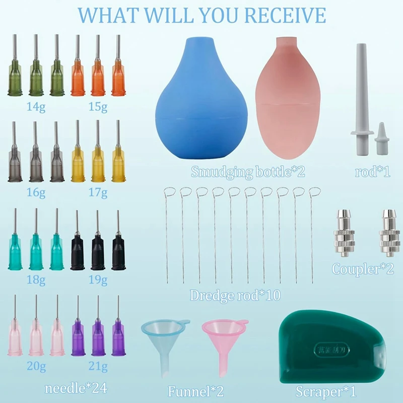 Pottery Precision Applicator Set, Pottery Tools Precision Tips Applicator Slip Trailer Bottles For Glaze Slip Durable