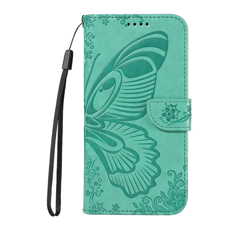 Fashion Butterfly Leather Phone Case with Card Slot - Soft Protective Cover