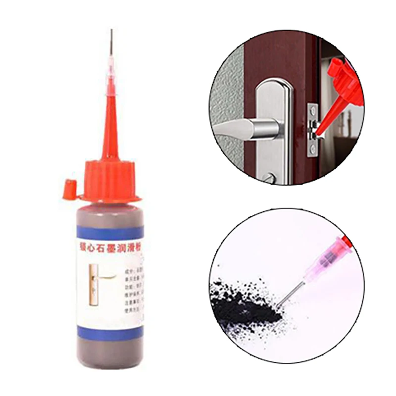1PC Natural Lock Core Multi Purpose Household Lubricant For Door Lock Core Window Guides Keys 60ml Graphite Powder Lubricant