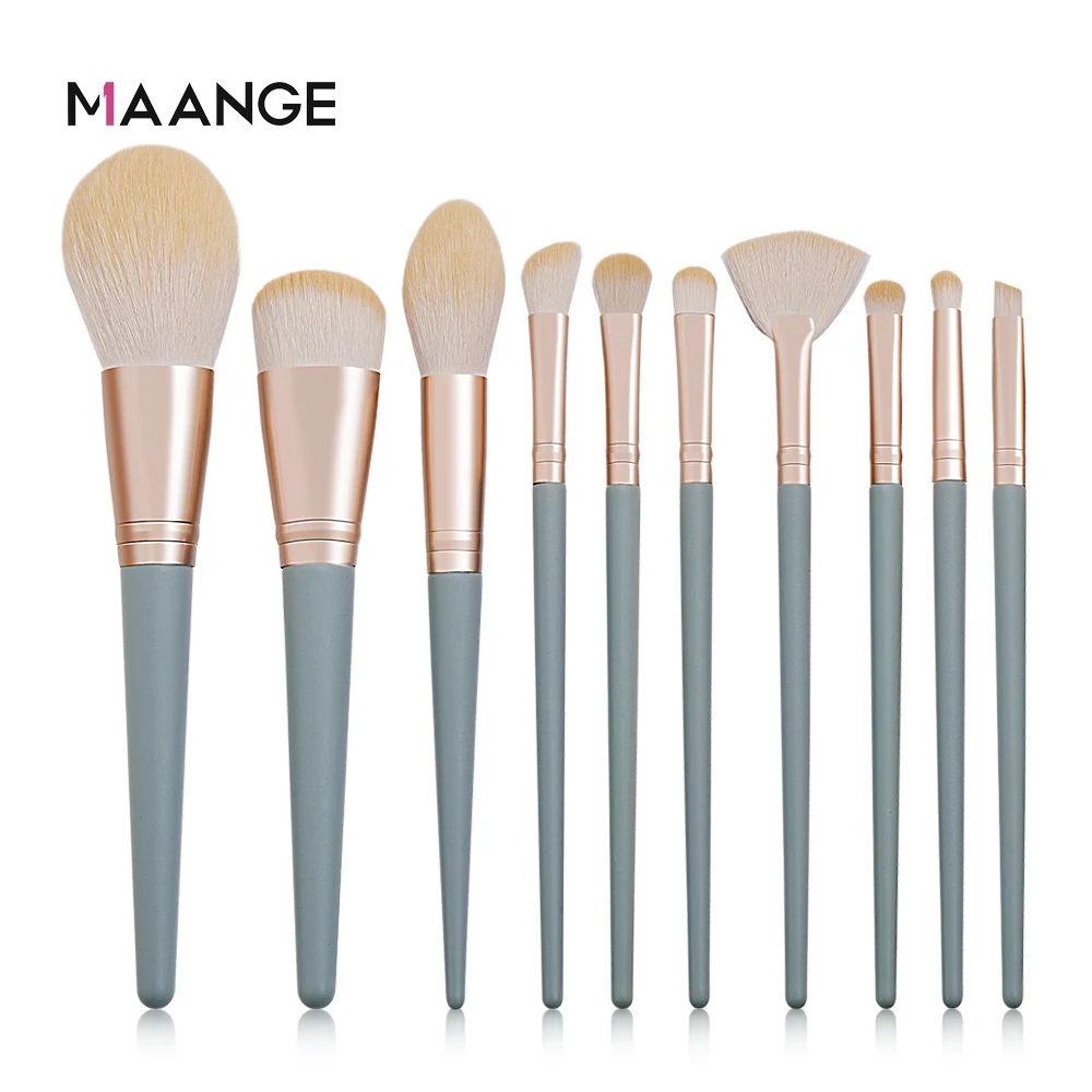 

MAANGE 10-13Pcs Makeup Brushes Sets Soft Nylon Bristles Cosmetics Foundation Powder Blush Eye Shadow Brush Beauty Makeup Tools