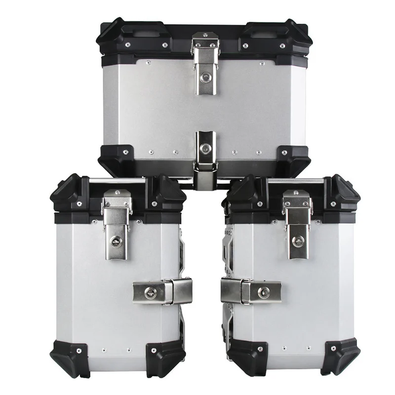 BKS-Caja lateral para motos, accesorios para motos, piezas y accesorios de aleación, parte superior de maletero, caja negra de 45L + 38L, 58 lt x bm.w