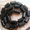 Wholesale Nautural Black Tourmaline Grinding Hexagonal loose beads for Jewelry design or DIY 2