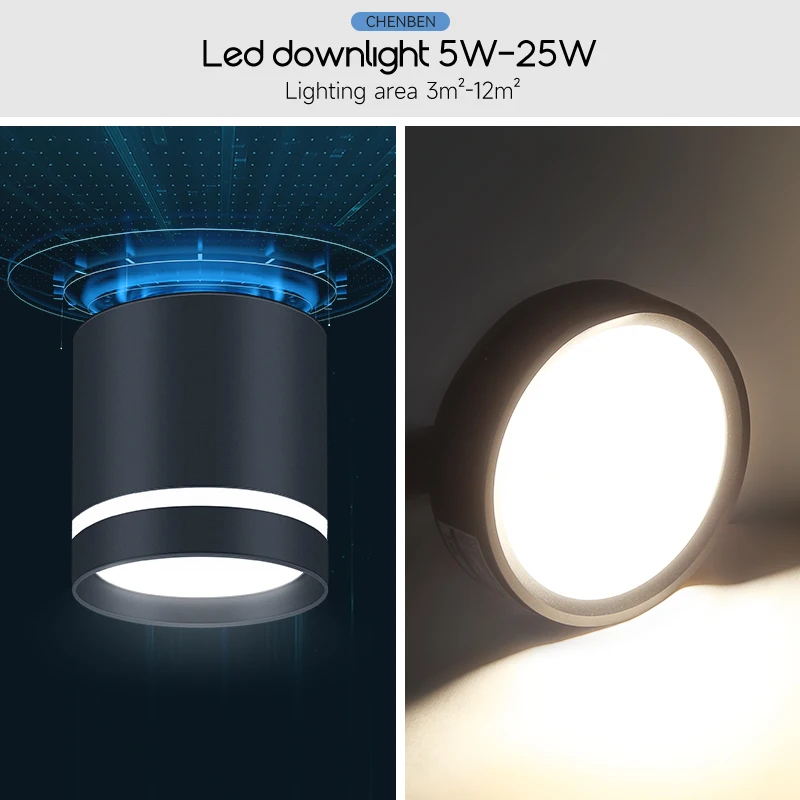 Description Picture 3 of itemSpot LED Downlight 220V LED Spotlight 5W 10W 15W Tricolor Spot Lamp Ceiling Lighting Fixture for Living Room Kitchen Corridor