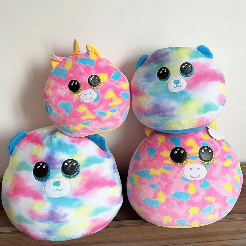 20cm Ty Beanie Pillow Big Eyes Stuffed Plush Toy Sofa Bedding Soft Cute Animal Doll Unicorn Bear Cat Children Gifts 3
