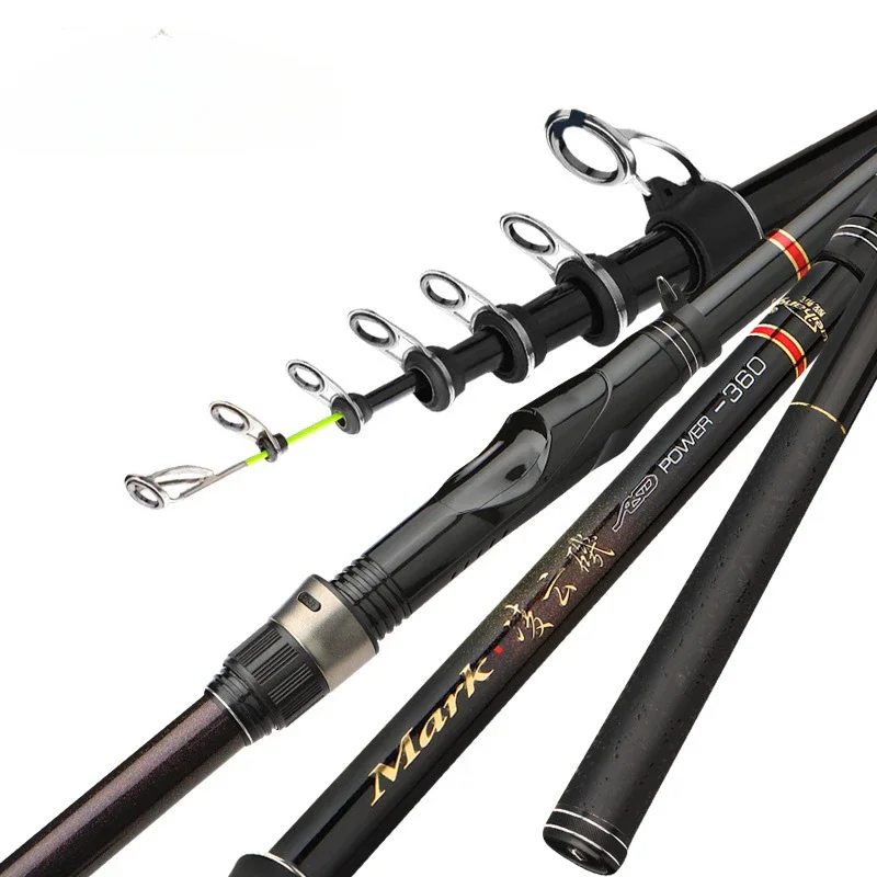 

Rock Fishing Rod Carbon Fiber Spinning Fishing Rods 2.7m/3.0m/3.6m/3.9/4.5m Ocean Rock/Beach Telescipoc Sea Fishing Pole