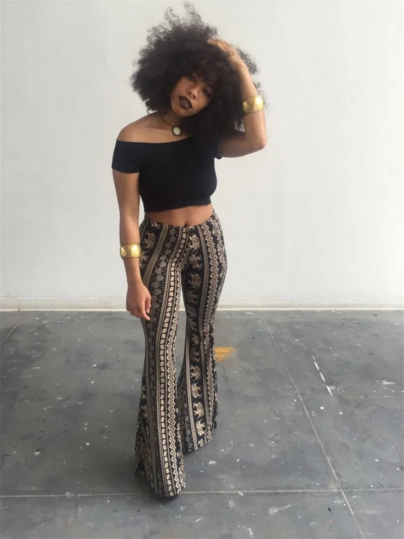 Boho Flare Pants Women Bohemian Fashion 