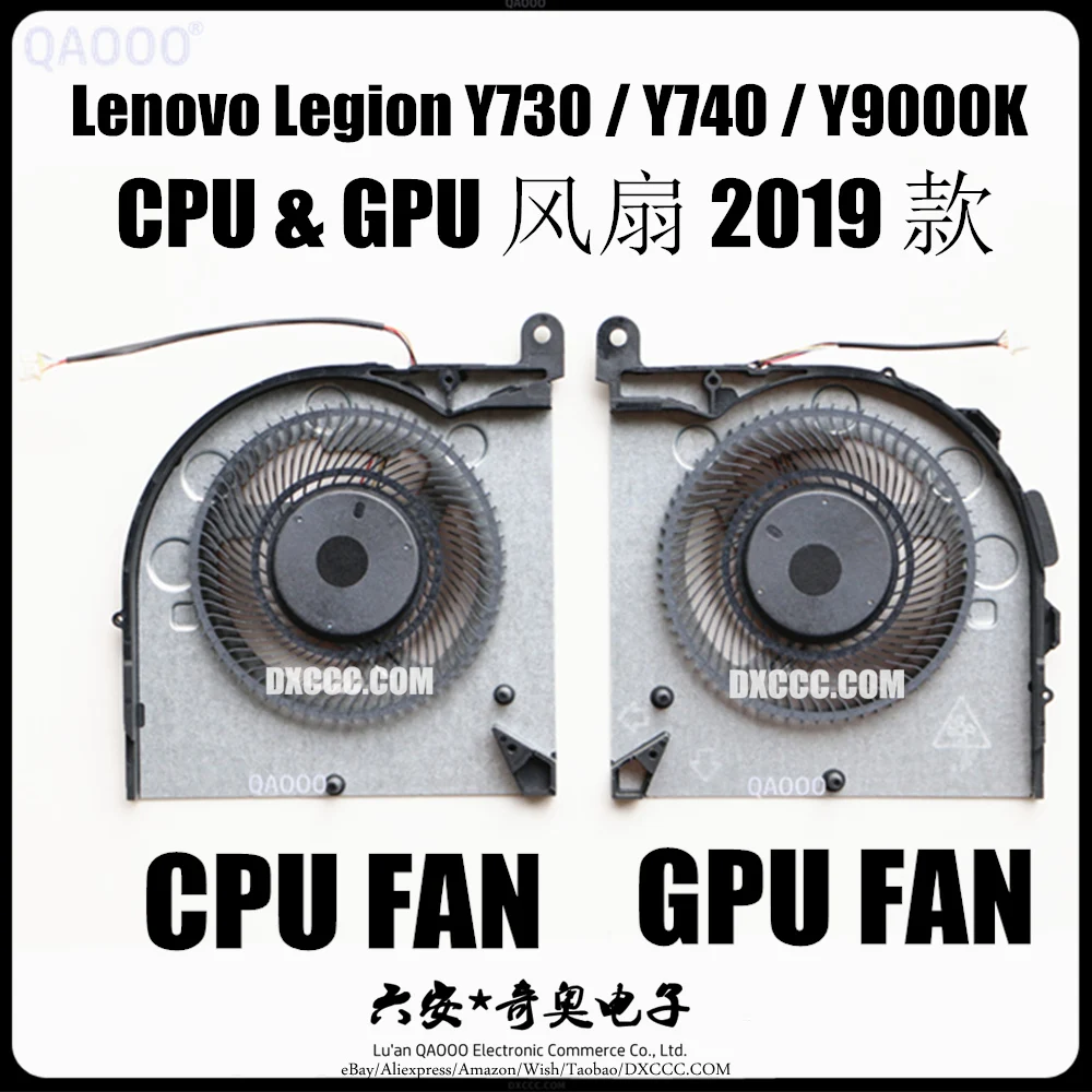 

Laptop CPU Cooler Fan For Lenovo Legion Y730 Y730-15ich / Y740 Y740-17ICHG Y740-17IRHG / Y9000K (2019) CPU & GPU Cooling Fan