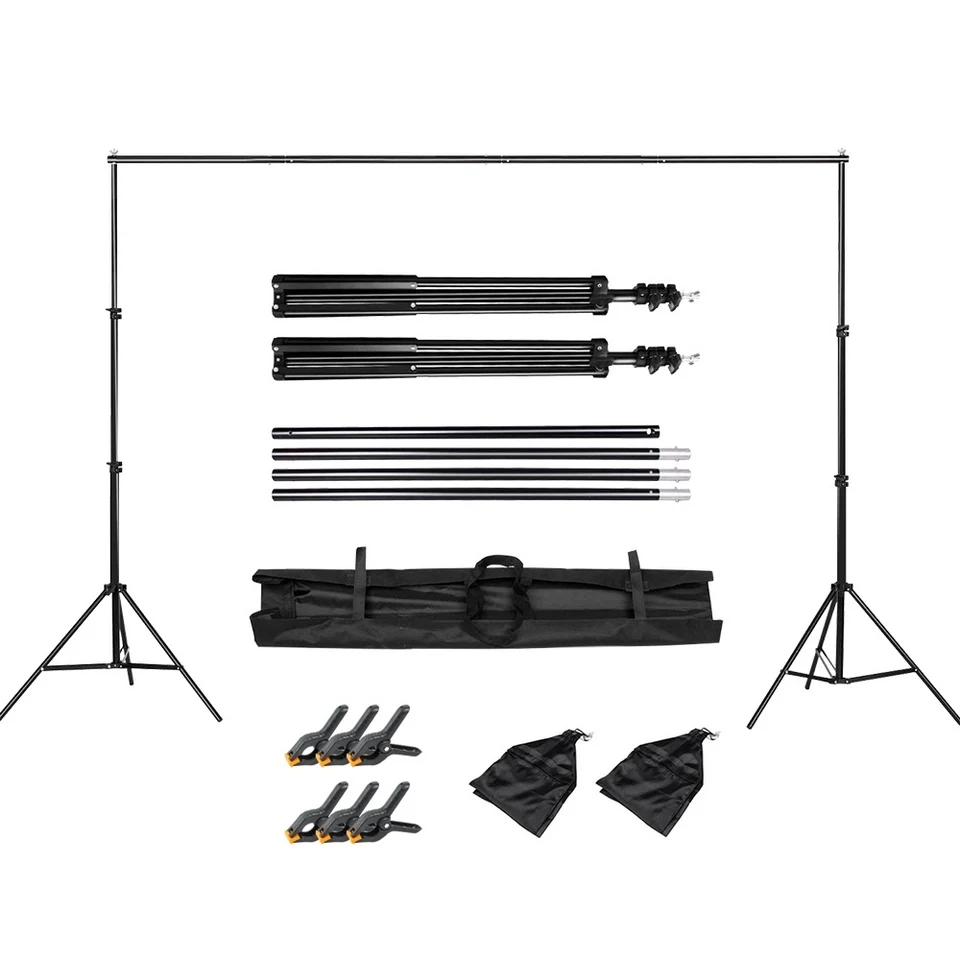 

Andoer 200 * 300cm/78 * 118inches Adjustable Backdrop Stand Photography Kit For Home Studio Photography Recording