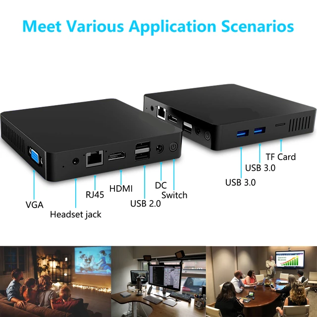 Fanless Mini Desktop Computer, Fanless Mini Pc Windows Ssd