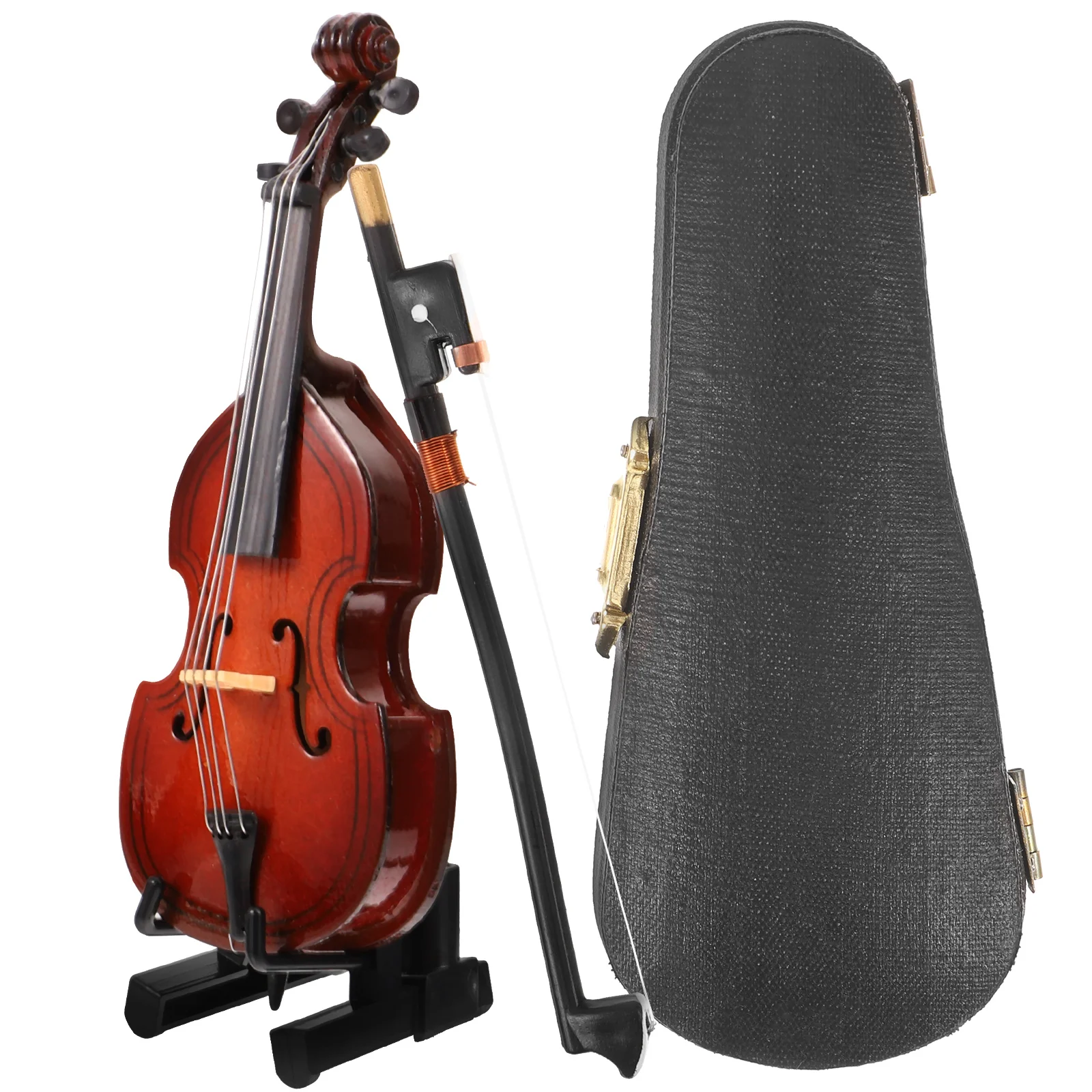 

Cello Ornaments Musical Instruments Mini Adornment Lifelike Violin Wooden Model Tiny
